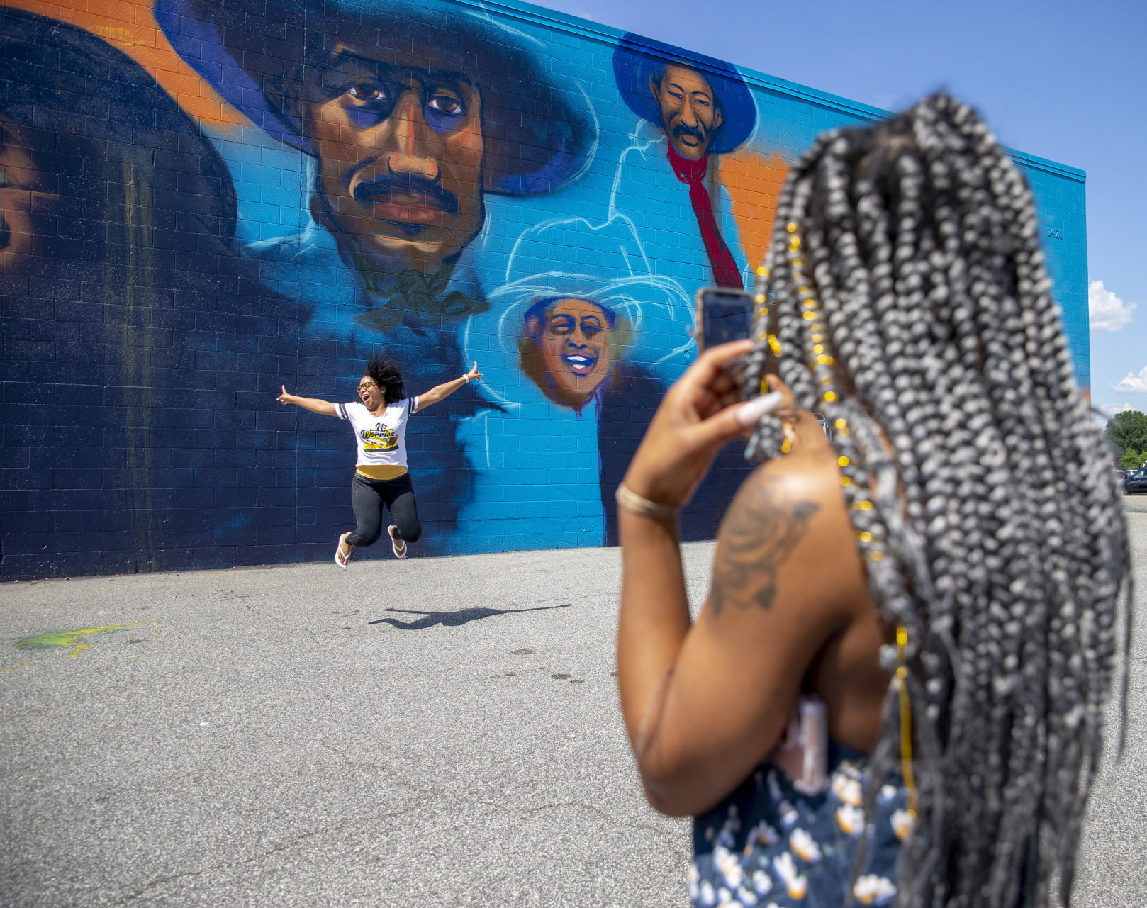 Black cowboys mural